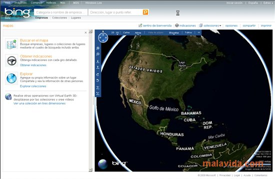Bing 3d map view